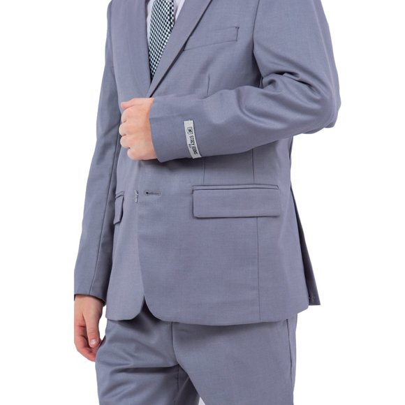 EXCLUSIVE Stacy Adams 5pc Boys Suit Slim-Fit, Mid Grey - Picture 4 of 5